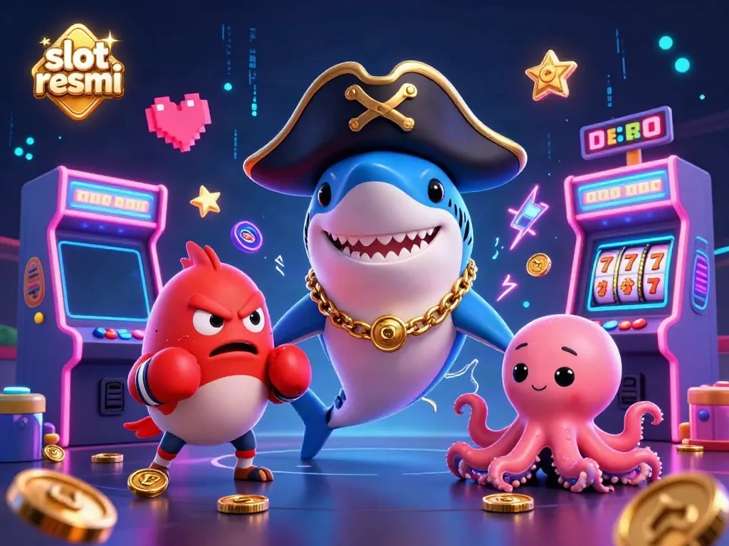 Experience exciting gameplay with slot resmi featuring vibrant 3D casino characters and elements in a dynamic scene.
