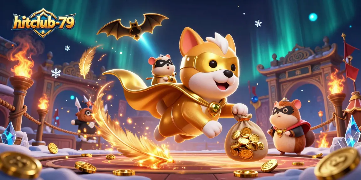 Hitclub-79 showcases thrilling adventures through 3D cartoon characters immersed in a vibrant casino atmosphere.