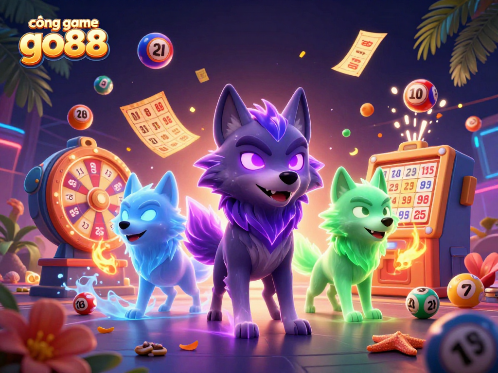 Experience the excitement of cổng game go88 with vivid lottery elements and dynamic 3D wolf characters