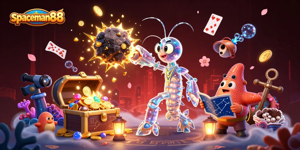 Spin and win with spaceman88, as the galactic mantis shrimp uncovers treasures and shimmers in gold.