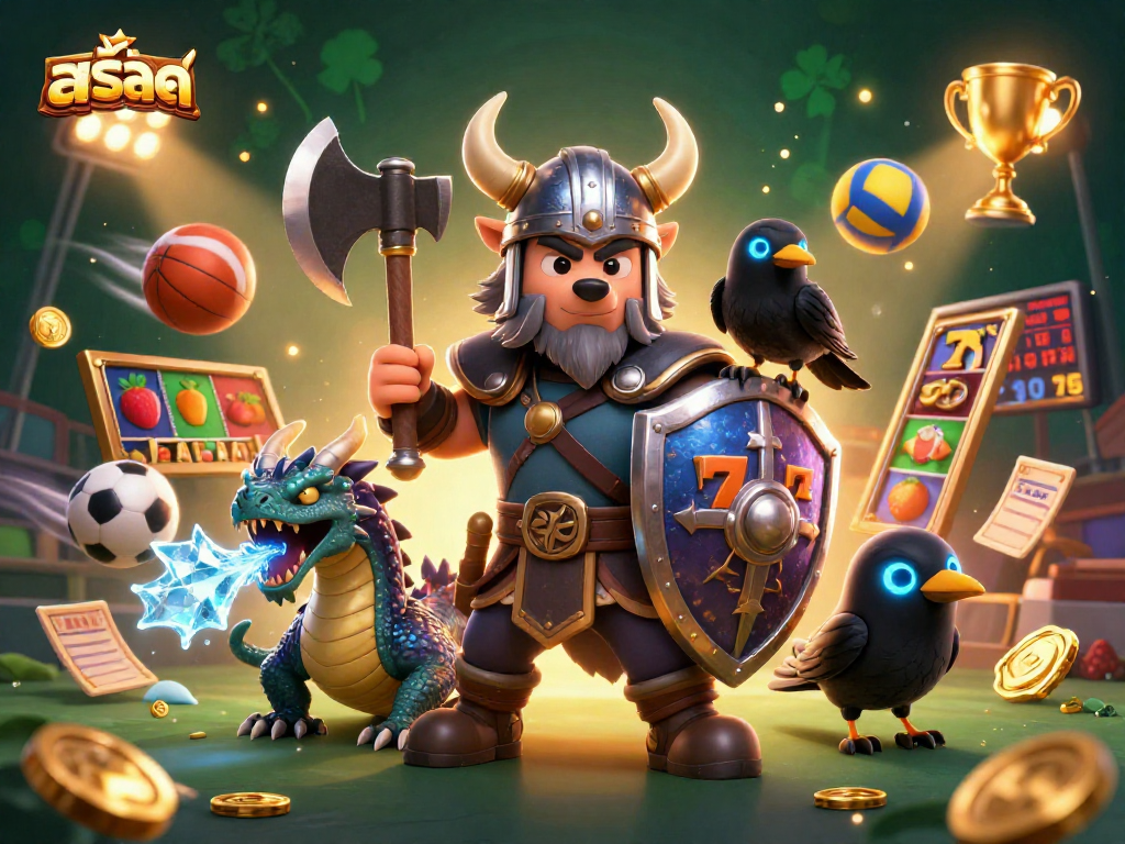 Spin the reels and win with สล็อต as the Viking wolf warrior, fierce dragon, and raven conquer the casino!