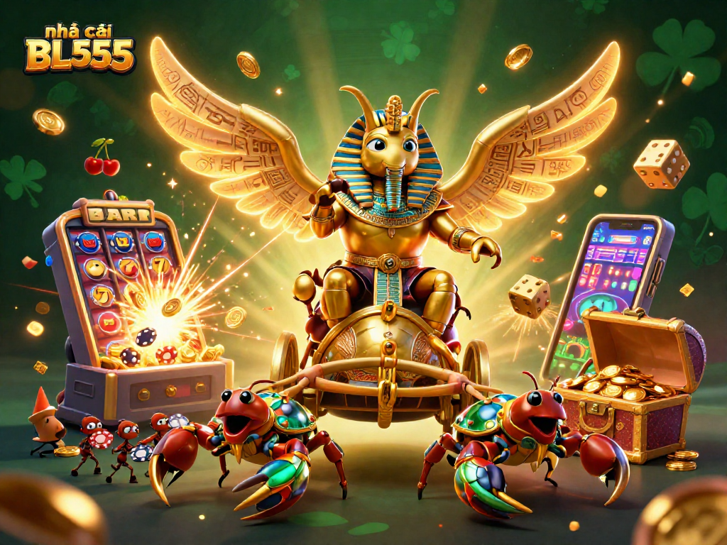 Experience thrills with nhà cái BL555's vibrant 3D casino scene filled with immersive elements.