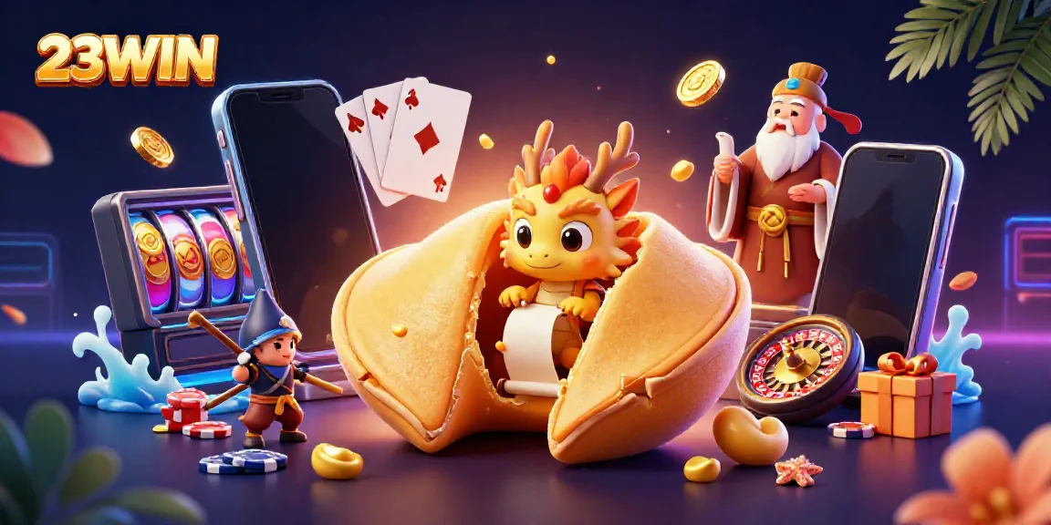 Engage with 23WIN's thrilling casino adventures featuring dragon guardians, golden treasures, and vibrant game elements.
