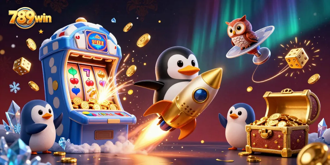 Experience the thrill of winning at 789win with an energetic casino-themed 3D illustration.