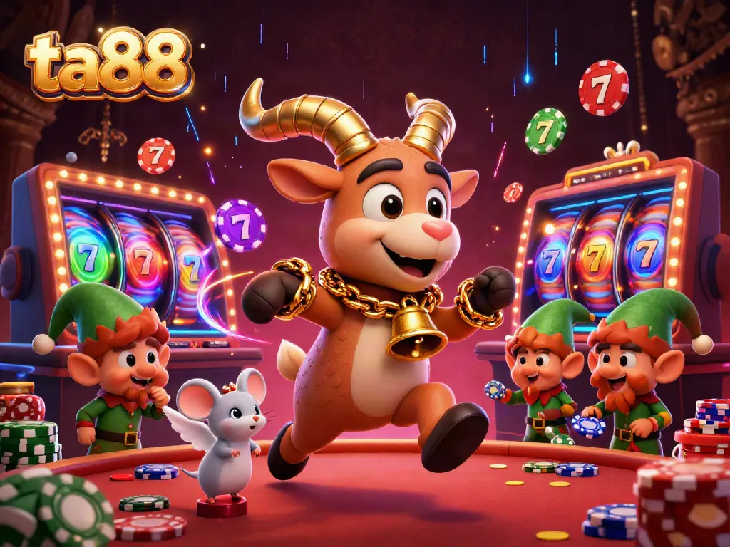 Experience the festive chaos of ta88's holiday-horror casino with Krampus and mischievous elves.