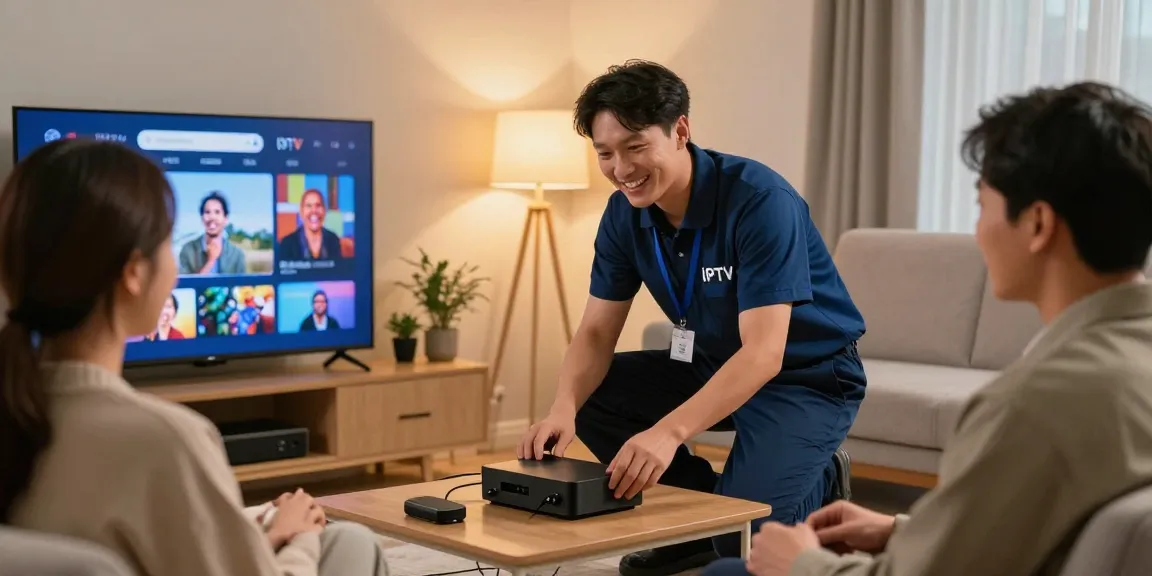 Trusted British IPTV setup by professional local services provider in a customer's home