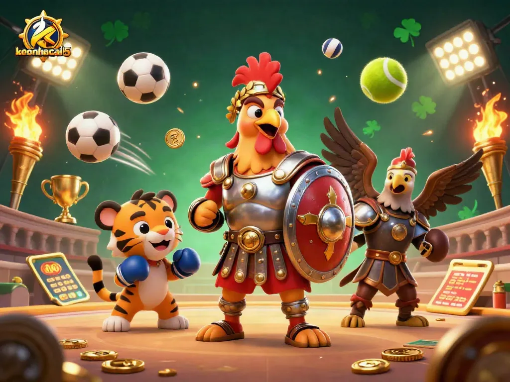 Engage with keonhacai5 and experience thrilling sports betting adventures through an exciting 3D illustration.